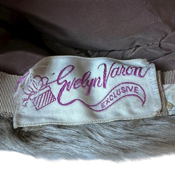 Vintage Evelyn Varon Faux Fur Hat Tan Beige Retro Luxury Women's One Size - Picture 3 of 7